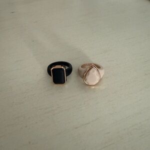 Amazon Black and Gold Women's Ring Duo